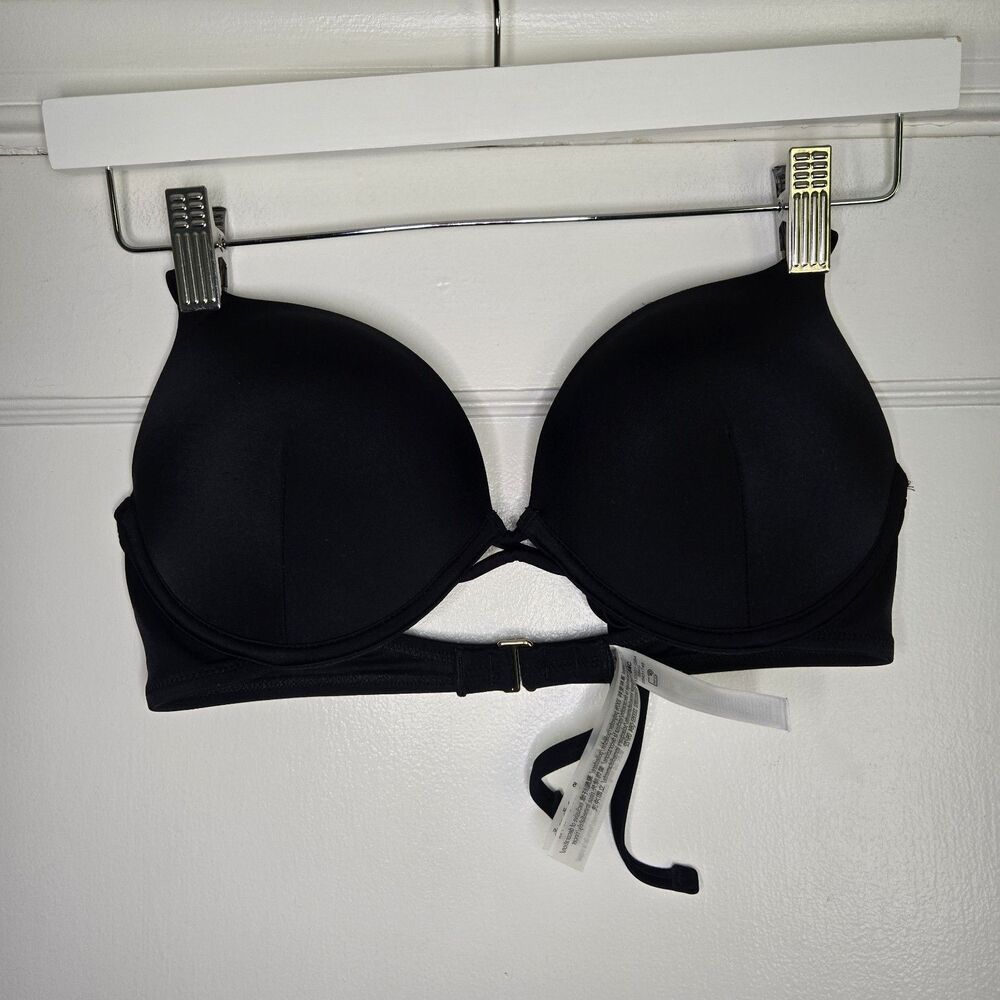 Victoria’s Secret Very Sexy Push Up Bikini Top 34C Black Swim